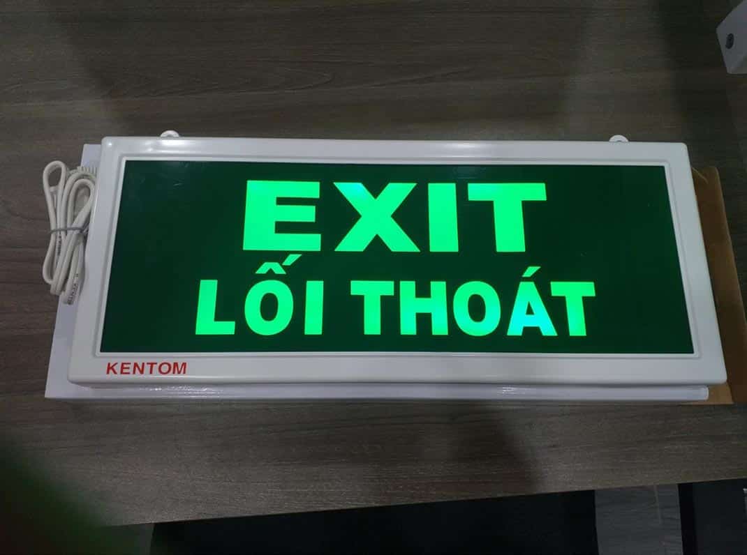 Đèn exit 1 mặt kentom