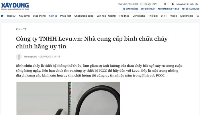 Thông tin Levu.vn đăng tải trên Báo Xây Dựng - baoxaydung.com.vn