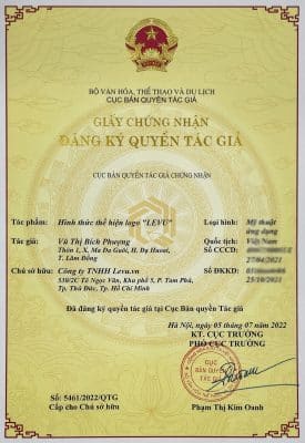 Giấy chứng nhận đăng ký bản quyền tác giả LEVU Việt Nam