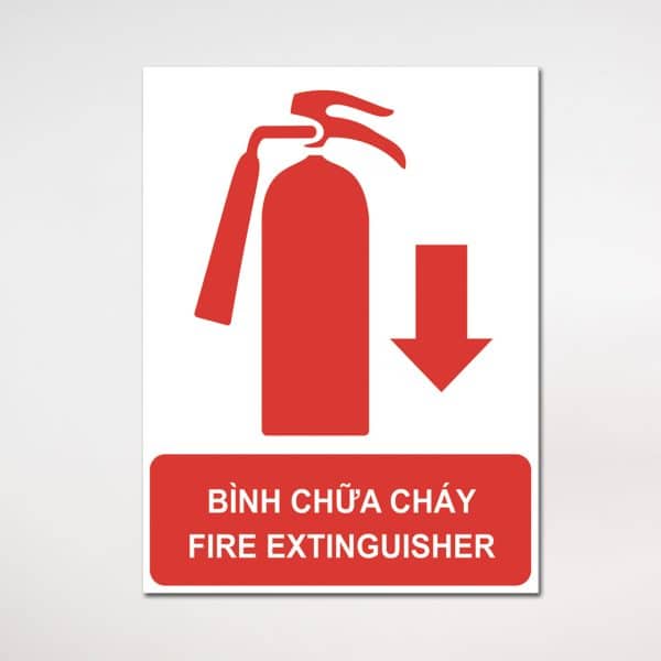 Biển báo chỉ dẫn nơi để bình chữa cháy