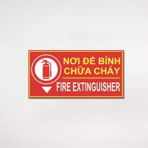 Biển báo chỉ dẫn vị trí nơi để bình chữa cháy