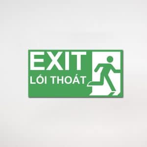 Biển chỉ dẫn lối thoát hiểm exit an toàn pccc