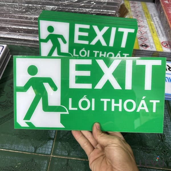 Biển chỉ lối thoát hiểm exit mica