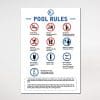 Bảng mica nội quy hồ bơi Pool Rules