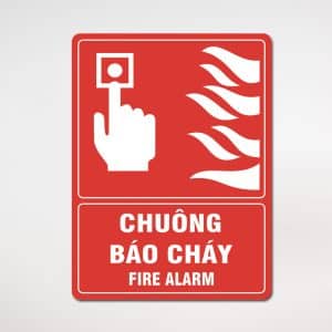 Biển báo vị trí nút nhấn chuông báo cháy khẩn cấp