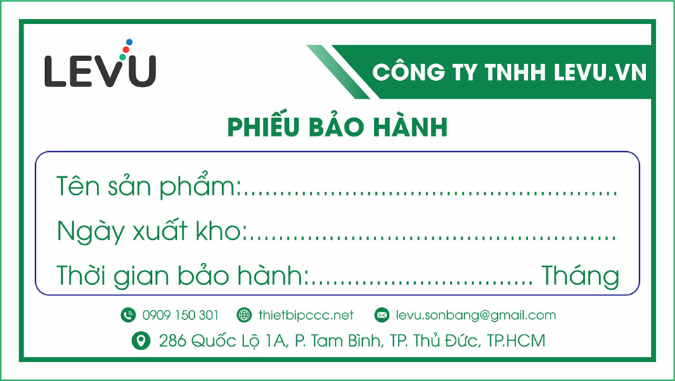 Tải file mẫu tem bảo hành bình chữa cháy dành cho công ty pccc vector