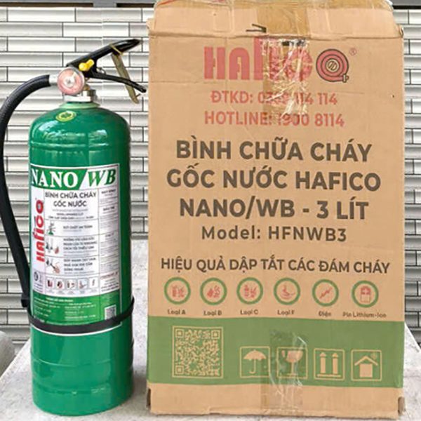 Bình chữa cháy Nano Hafico HFNWB3 gốc nước 3L