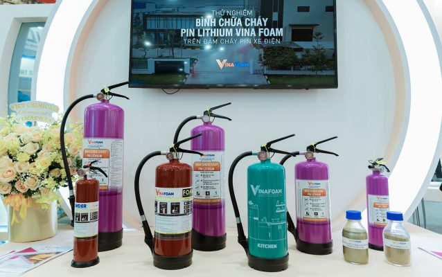 Binh chua chay Pin Lithium Ion Vinafoam Viet Nam