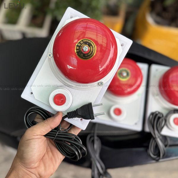 Chuông báo cháy có nút nhấn lắp sẵn điện 220v - Ảnh 3