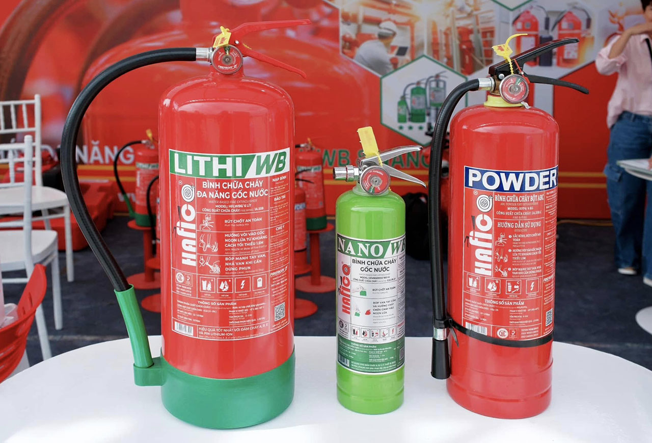 Bình chữa cháy cho xe điện thương hiệu Hafico Lithi/WB