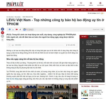 LEVU Việt Nam được vinh danh trên báo Pháp Luật (plo.vn)