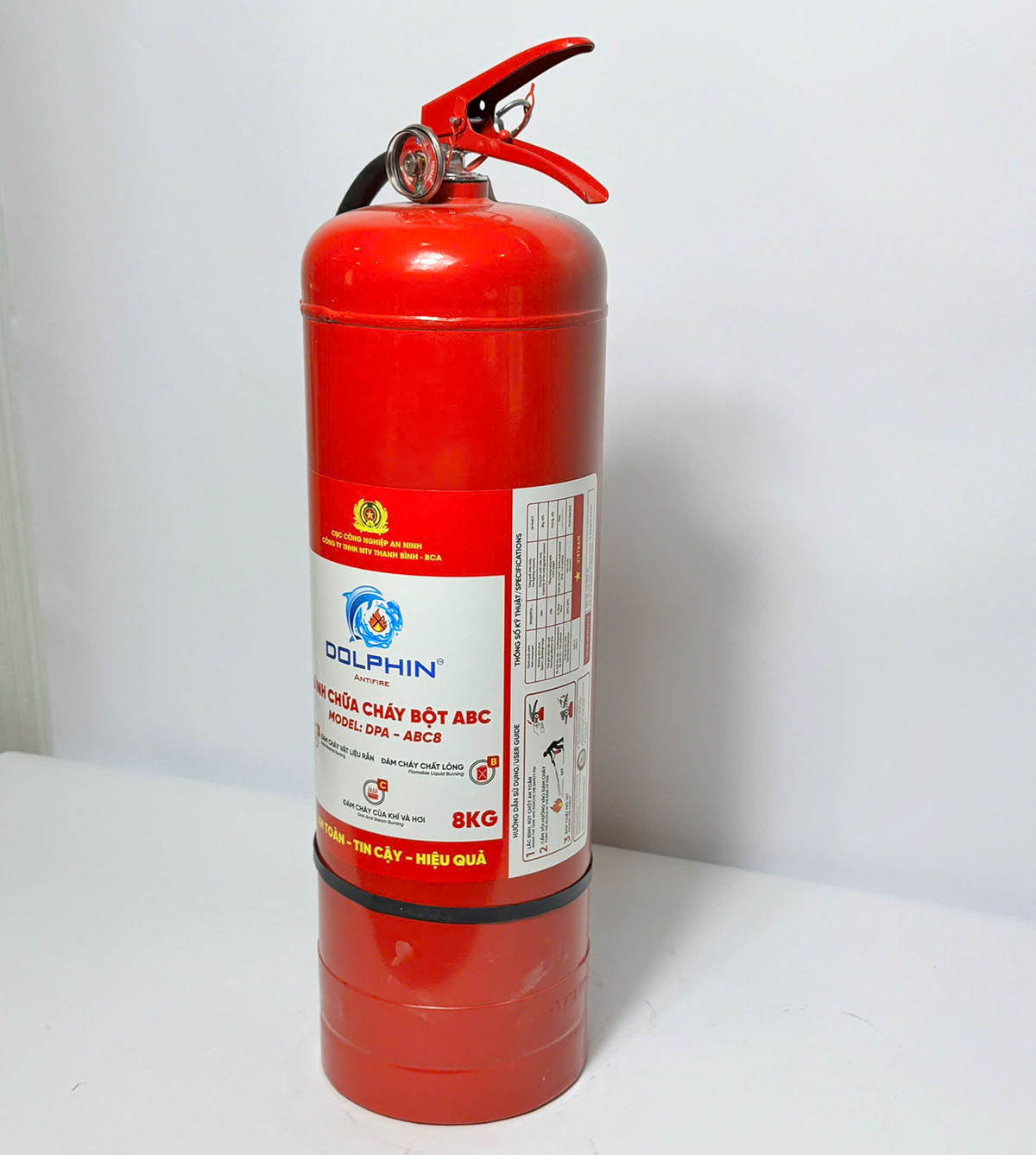 binh chua chay dolphin 8kg bot abc dpa abc8 3 Đại lý bán bình chữa cháy bột ABC 8kg chính hãng Dolphin Việt Nam