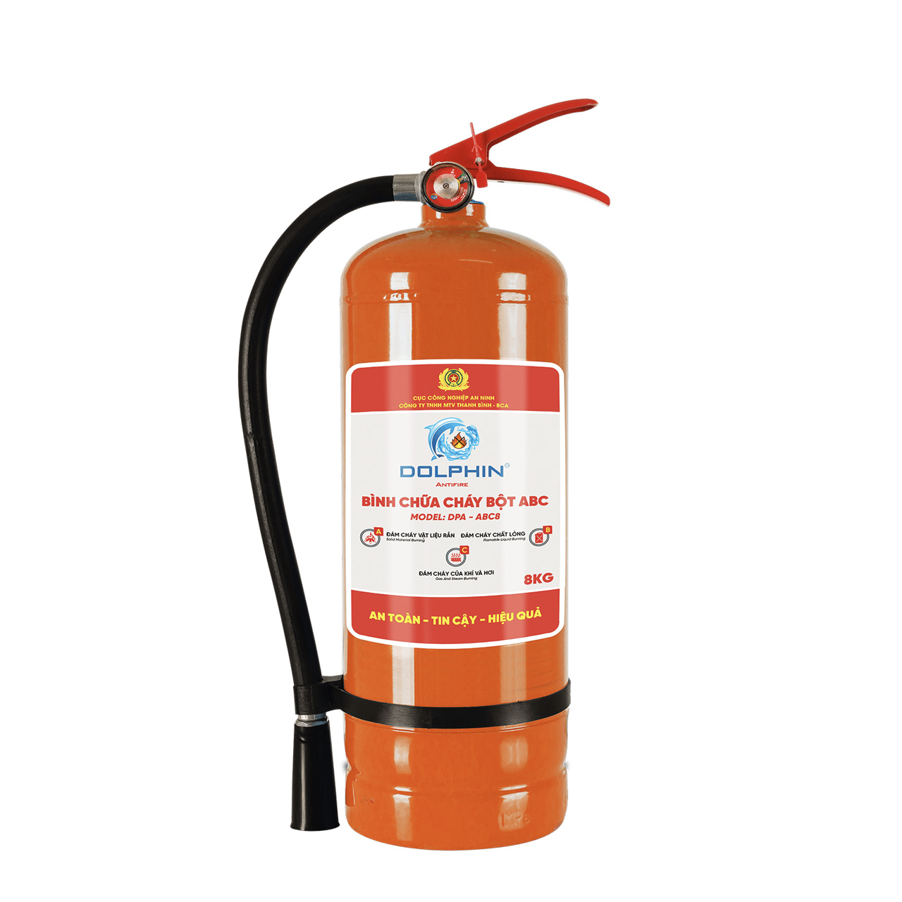 binh chua chay dolphin 8kg bot abc dpa abc8 Bình chữa cháy Dolphin 8kg bột ABC DPA-ABC8