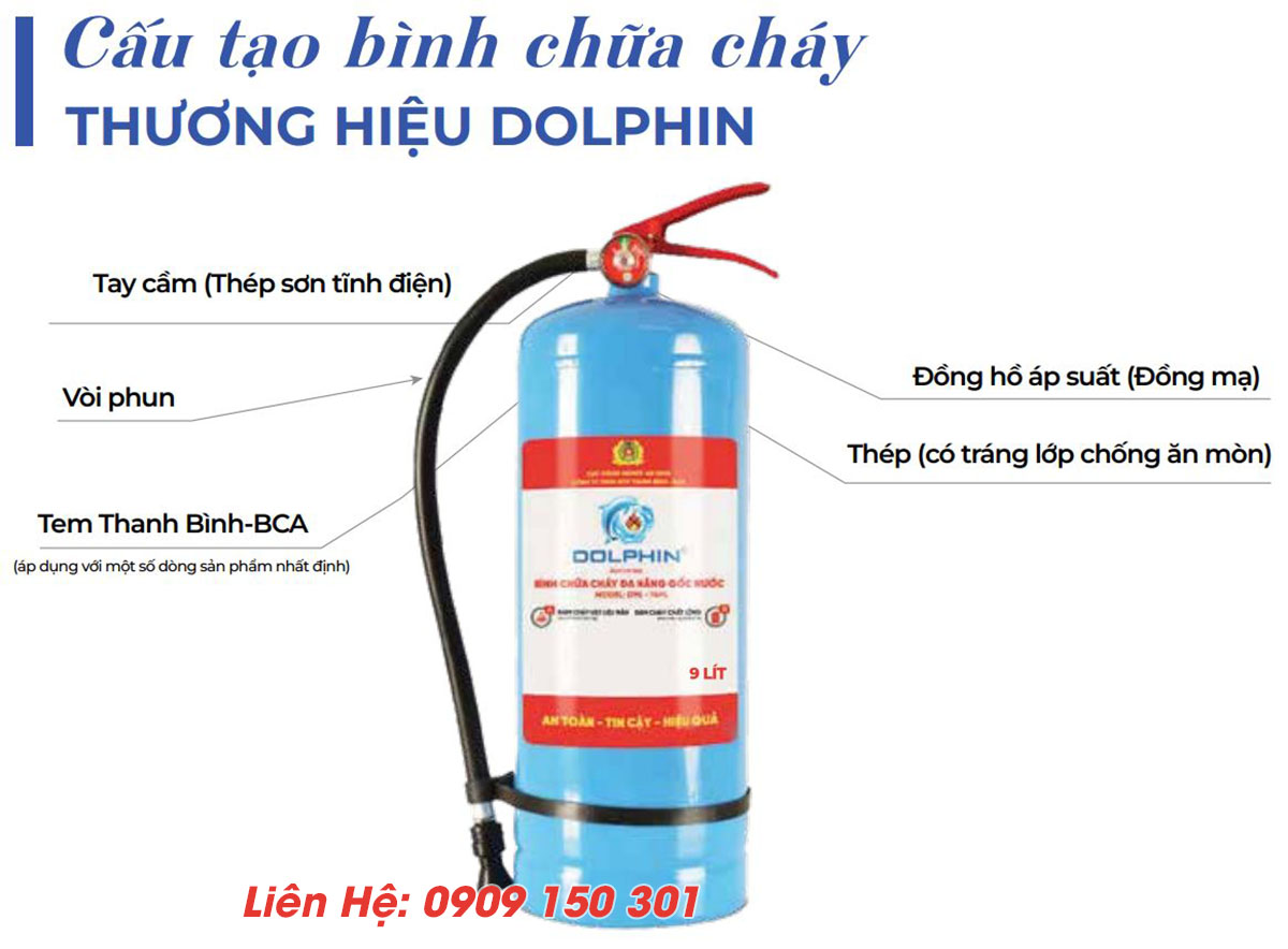 binh chua chay dolphin 9 lit goc nuoc dpa t9l 7 Cách kiểm tra bảo dưỡng định kỳ bình pccc gốc nước