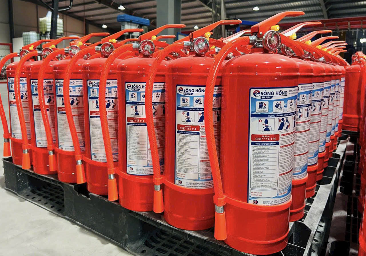 Đại lý bình chữa cháy Sông Hồng chính hãng tại Tphcm - LEVU Việt Nam
