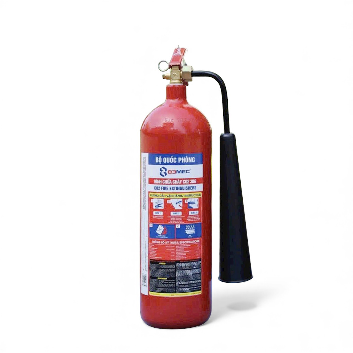 binh chua chay xach tay 83mec khi co2 3kg 83mec co2 mt3 Bình chữa cháy xách tay 83Mec khí CO2 3kg 83MEC/CO2/MT3