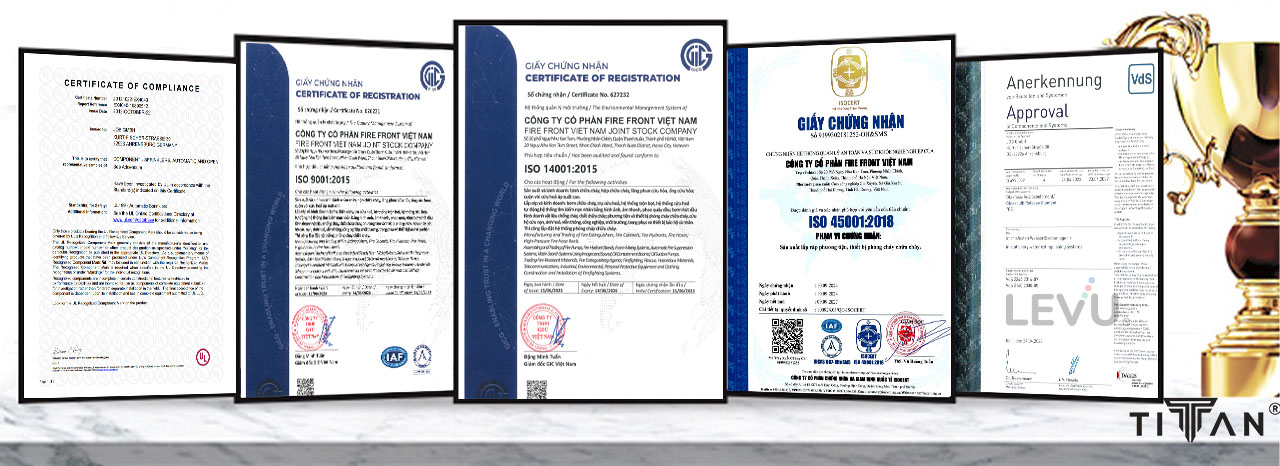 chung nhan chat luong dau phun titan Chứng nhận chất lượng đầu phun chữa cháy Titan Fire Front