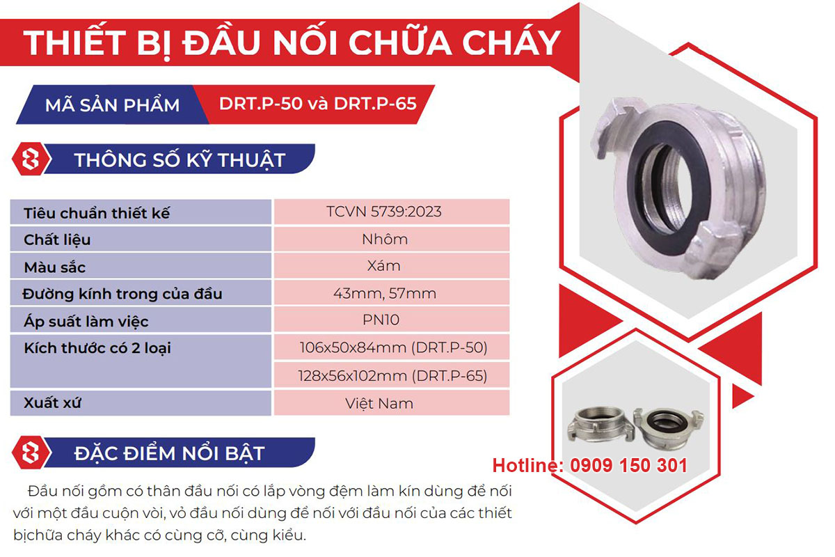 dau noi chua chay 83mec d50 d65 1 Đầu nối chữa cháy 83Mec D50 D65