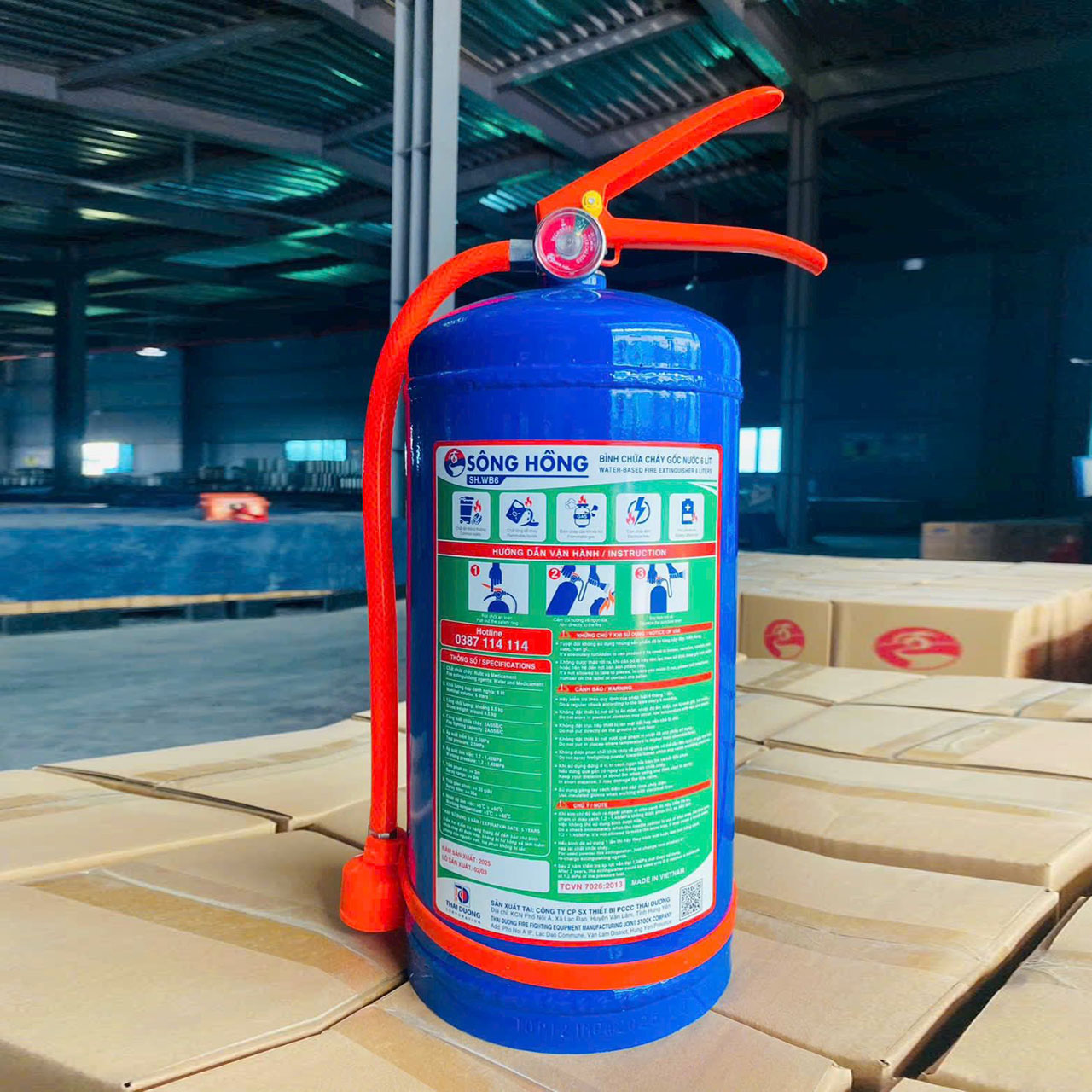 binh chua chay da nang song hong goc nuoc 6 lit sh wb6 1 Đặc điểm của bình chữa cháy gốc nước đa năng 6 lít Sông Hồng