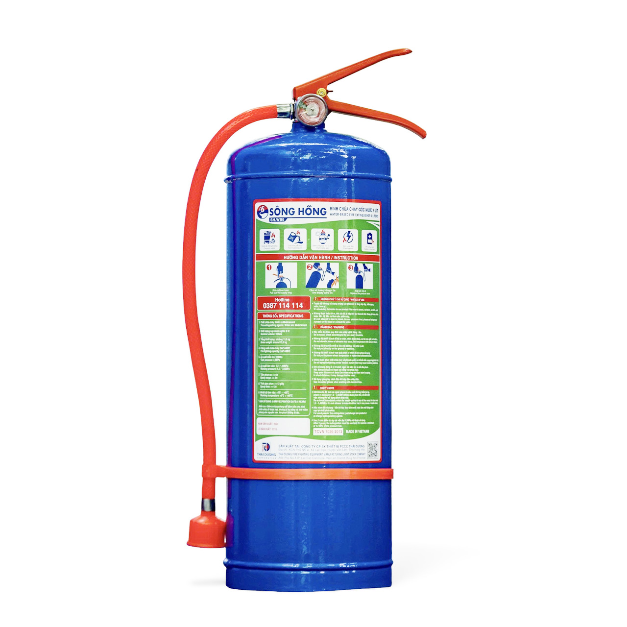 binh chua chay da nang song hong goc nuoc 9 lit sh wb9 Bình chữa cháy đa năng Sông Hồng gốc nước 9 lít SH.WB9