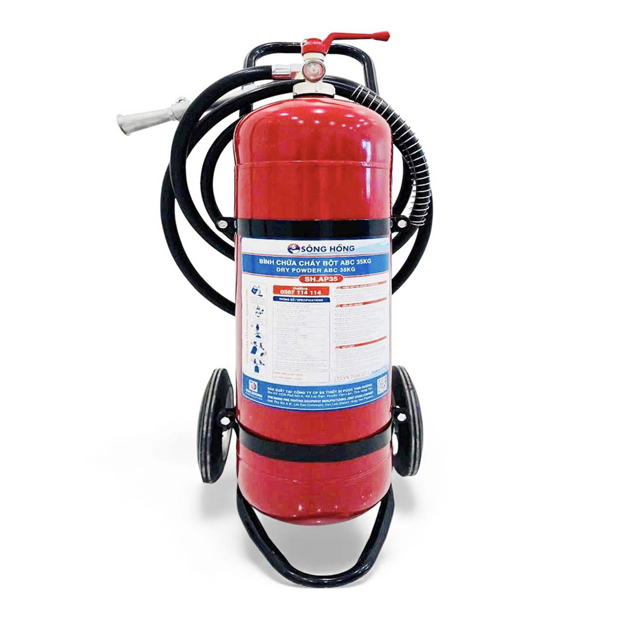 binh chua chay song hong bot abc 35kg sh ap35 Bình chữa cháy Sông Hồng bột ABC 35kg SH.AP35