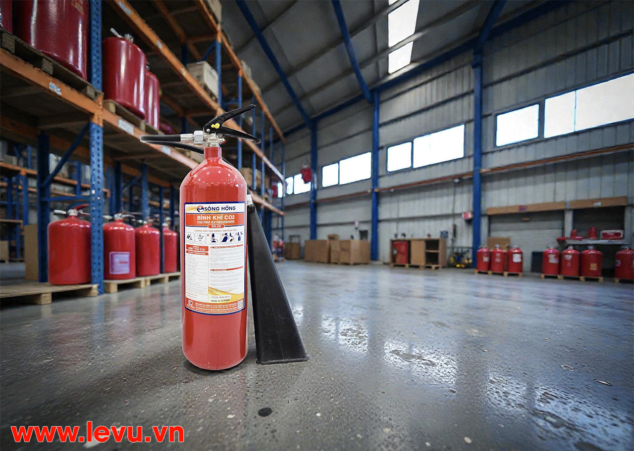 binh chua chay song hong khi co2 5kg sh c5 1 Bình chữa cháy Sông Hồng khí CO2 5kg SH.C5