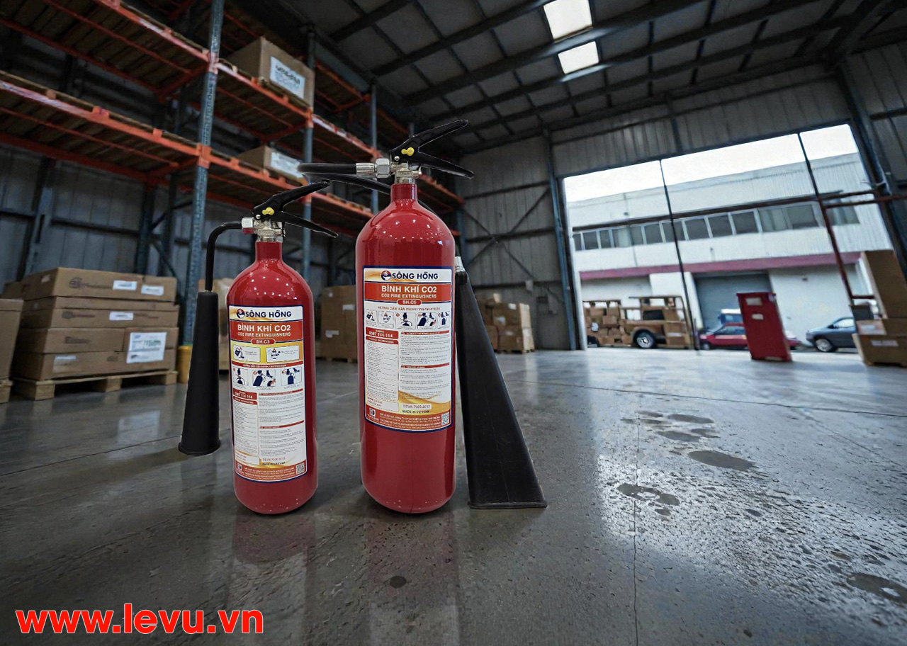 binh chua chay song hong khi co2 5kg sh c5 2 Ưu điểm của bình chữa cháy 5kg CO2 Sồng Hồng