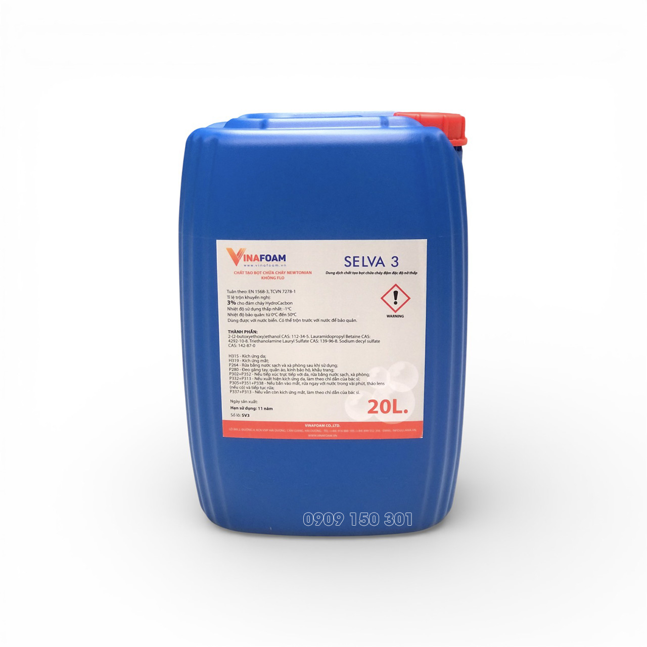 chat tao bot chua chay khong chua flo vinafoam selva 3 Chất tạo bọt tổng hợp không chứa FLO Vinafoam Selva 3