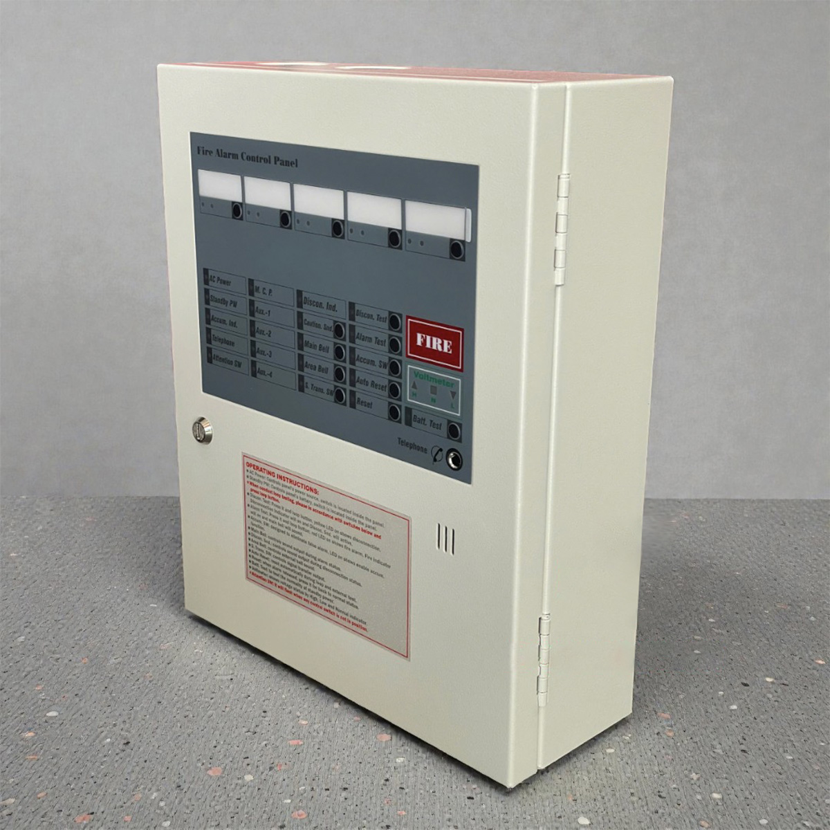 tu trung tam bao chay horing ah 00212 4 Tủ trung tâm báo cháy 4 kênh Horing AH-00212-4L (Conventional Fire Alarm Control Panel 4 zone)